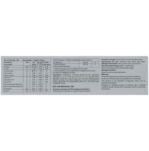 cranpac d tablet 10's